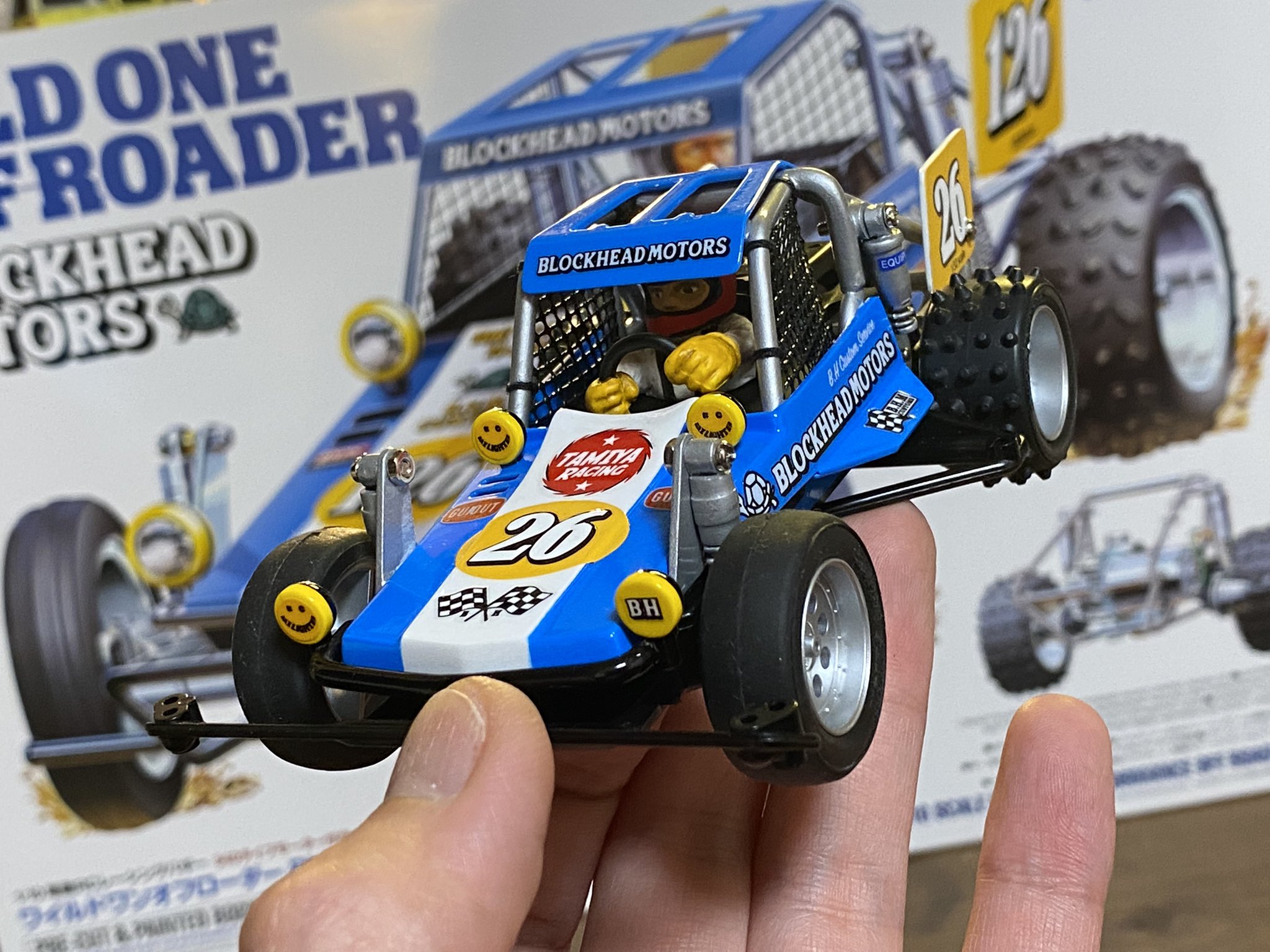 Custom Mini 4WD Tamiya Wild One Blockhead Motors - TamiyaBlog