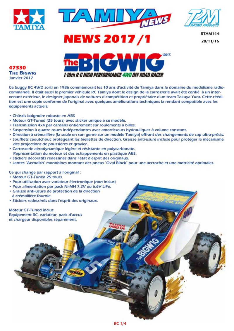 tamiya rc the bigwig 2017 kit tam47330