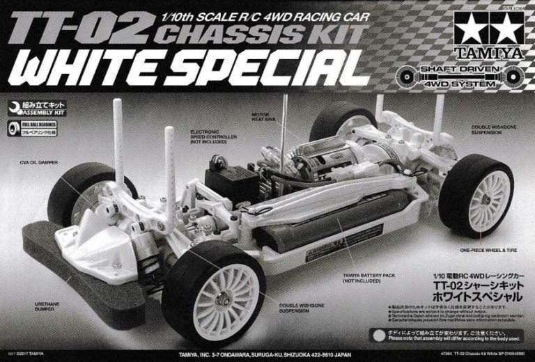 Assembly manual of Tamiya 47364 TT02 Chassis Kit White Special
