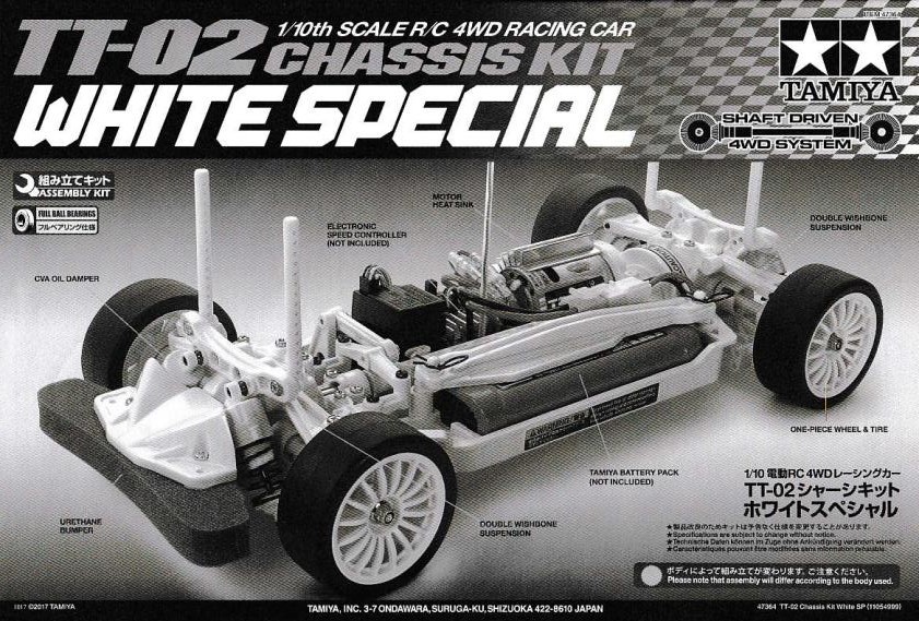 Assembly manual of Tamiya 47364 TT-02 Chassis Kit White Special 