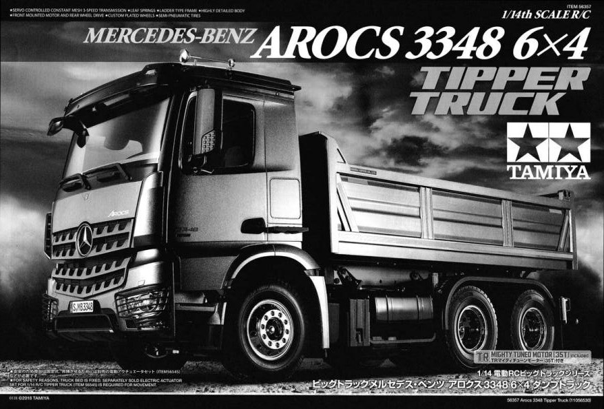 tamiya mercedes arocs 3348 tipper truck