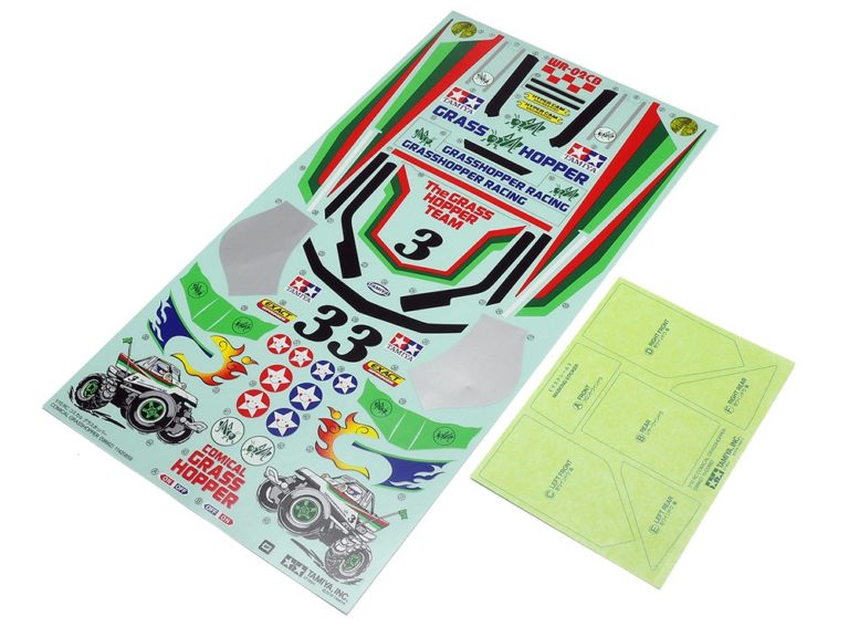 First photo of Tamiya 58662 Comical Grasshopper WR-02CB decal sheet ...