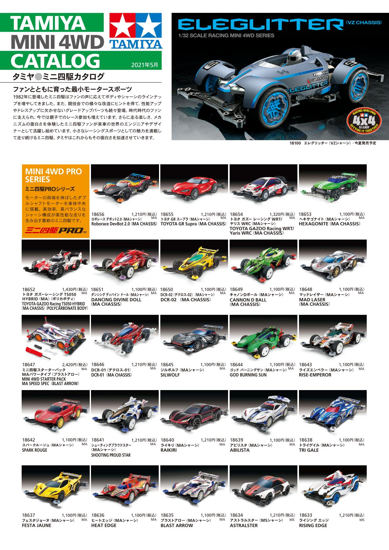 Tamiya Mini 4WD Catalogue 2021/5 - TamiyaBlog