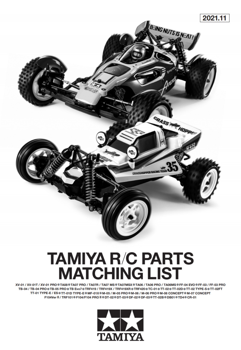 Tamiya RC Parts Matching List November 2021 LaptrinhX News