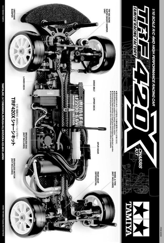 Assembly manual of Tamiya 42382 TRF420X Chassis Kit TamiyaBlog