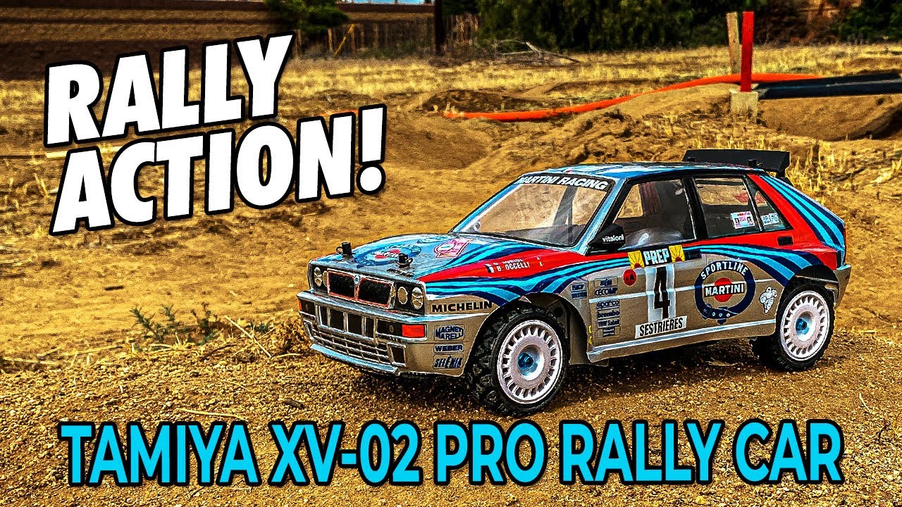 Tamiya XV-02 Pro rally action - TamiyaBlog