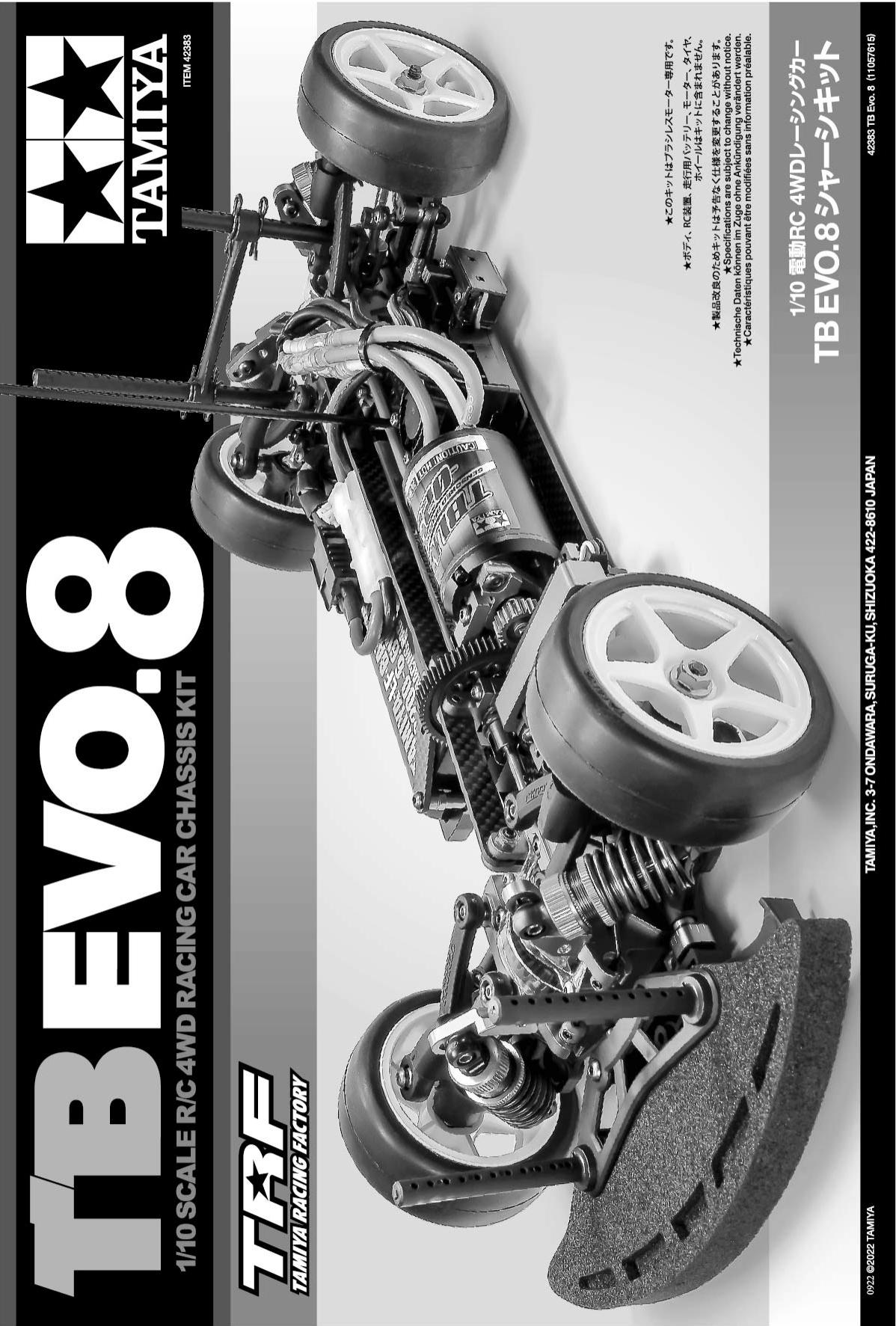 Assembly manuals of the Tamiya 42383 Chassis Kit TB Evo.8 & 47489