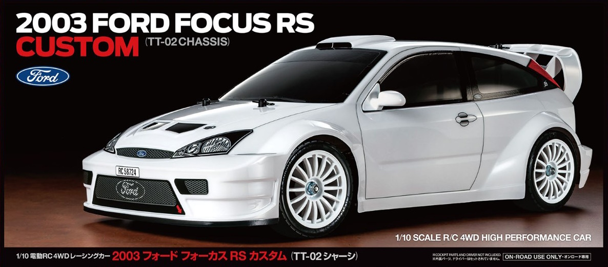 Tamiya 58724 2003 Ford Focus RS Custom (TT-02 Chassis) - TamiyaBlog